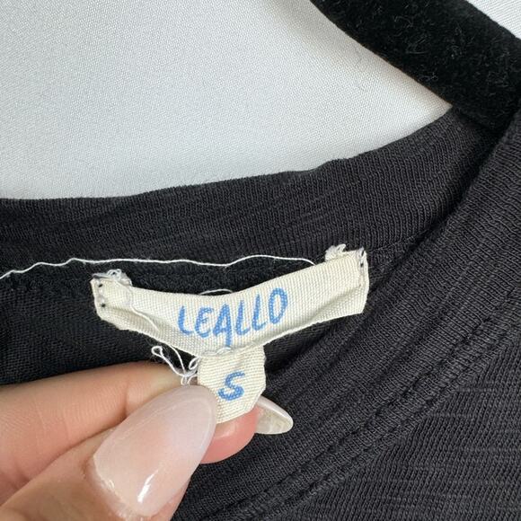Leallo Sale Cross Back Cotton Jumper Black Size Small - Picture 7 of 14